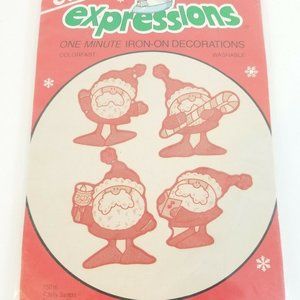 3/$15 Dritz Holiday Expressions Iron On Xmas Santa